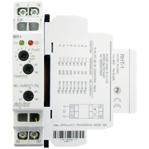 Rose LM RHT-1 Control Cabinet Thermostat & Humidistat For Optimal ...