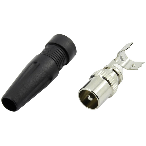 Conrad Components 1372216 Coax Connector with Bend Relief IEC Conn...