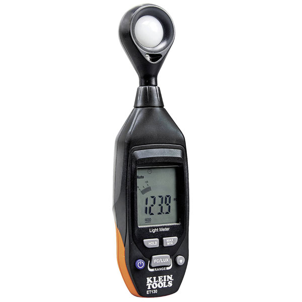 Klein Tools ET130 Lux Meter 0-40000 lx LCD Measures FC/Lux