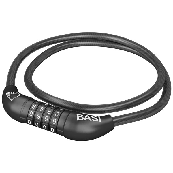 Basi 6990-0313 ZR 313 Spiral Cable Lock Black, 4-Digit Combination...