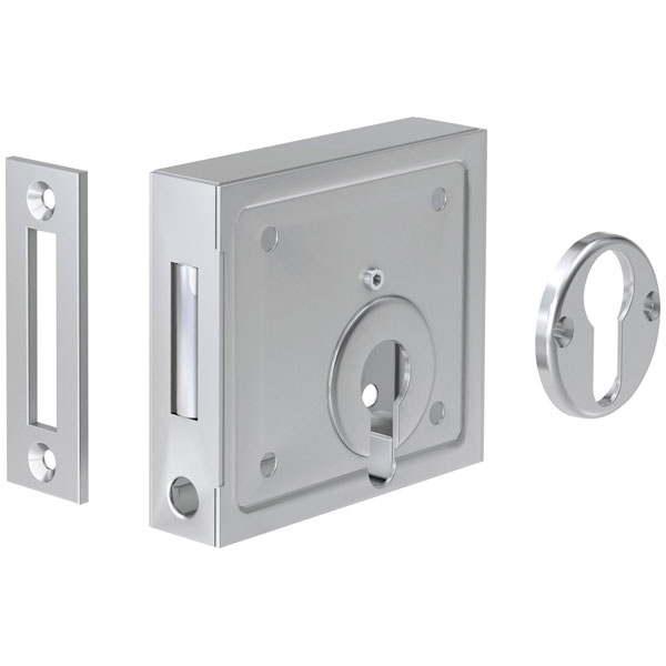 BASI 9900-0004 Rim Lock ASS 60 for Doors, Gates, DIN LEFT/RIGHT Use