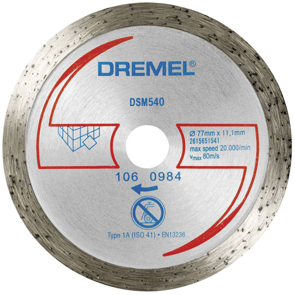 Dremel 2615S540JB DSM540 Diamond Cutting Disc 77mm for Hard Materials
