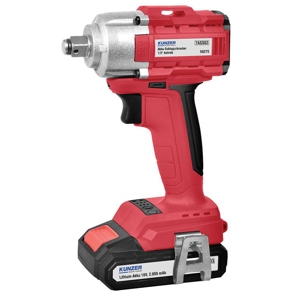 Kunzer 7ASS02 Cordless Impact Driver 18V 450Nm Li-ion Battery/Char...