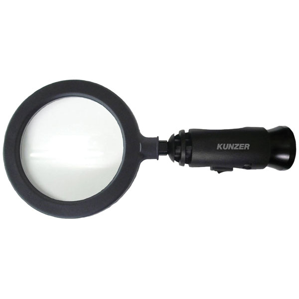 Kunzer 7LL01 Handheld Magnifier LED Lighting 90mm Diameter Black