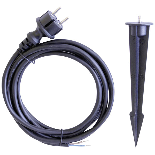 Megaman MM69991 -  Ground Spike -  230V,  3m Black  - 1 piece