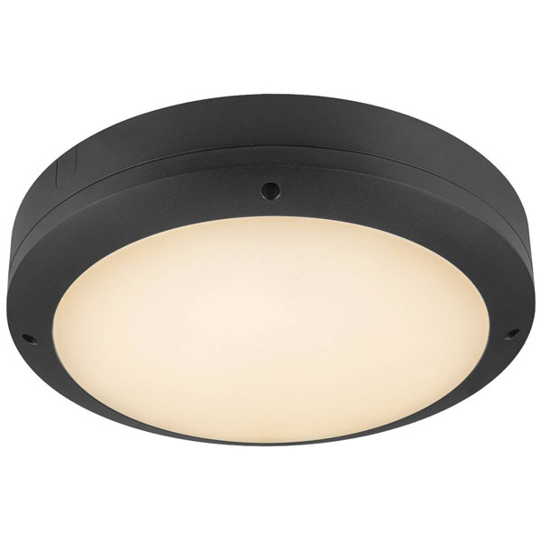 SLV 1007515 SLVtec LED Outdoor Wall Light, 20W, Black, IP65, 3000-...