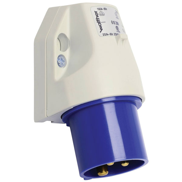 Walther Werke FW710506CC CEE Wall Plug 16A 5-Pin 400V IP54 Angled