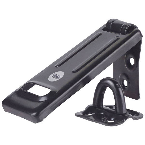 YALE Y105B/90/BK Safety Hasp Steel 90mm Ideal for Locking Doors or...