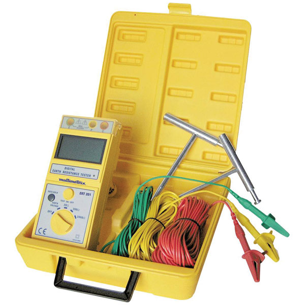 Multimetrix P06232901 ERT 201 Digital Earth Tester 2mA 2/3-Wire Method