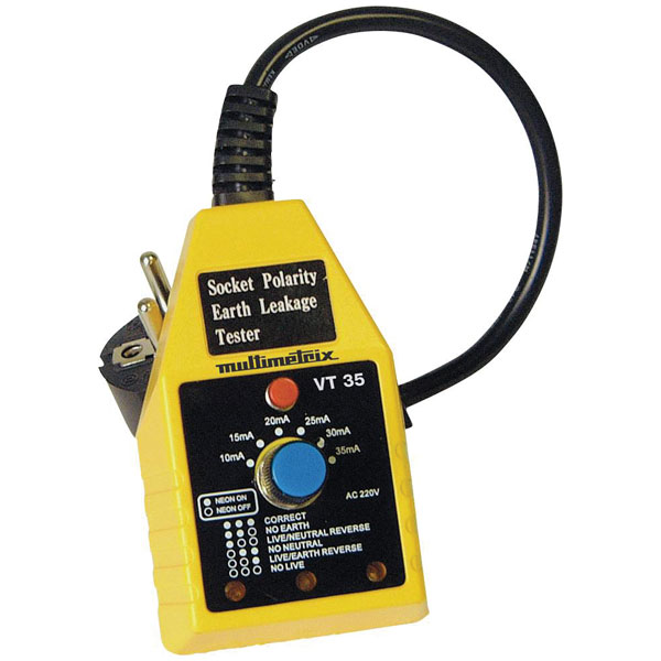 Multimetrix P06230301 VT 35 Quick Tester CAT II 250V Tests RCDs & ...