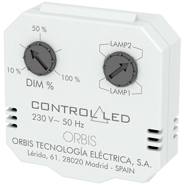 ORBIS OB200010 Flush-Mount Dimmer for LED Halogen Energy-Saving Bulbs