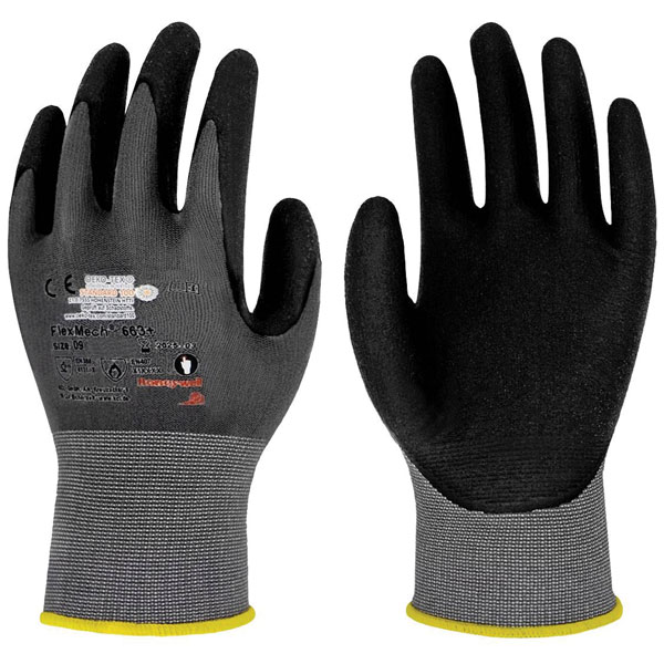 KCL 066309841E FLEXMECH 663+ Touchscreen Work Glove Nitrile Washable