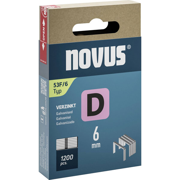 Novus 042-0767 Flat Crown Type 11 Clips 5000 pieces for Securing Films