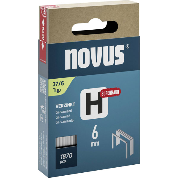 Novus 042-0783 Staple Strip Type 37, 1870 pieces, 4x10.6mm, Fine-Wire