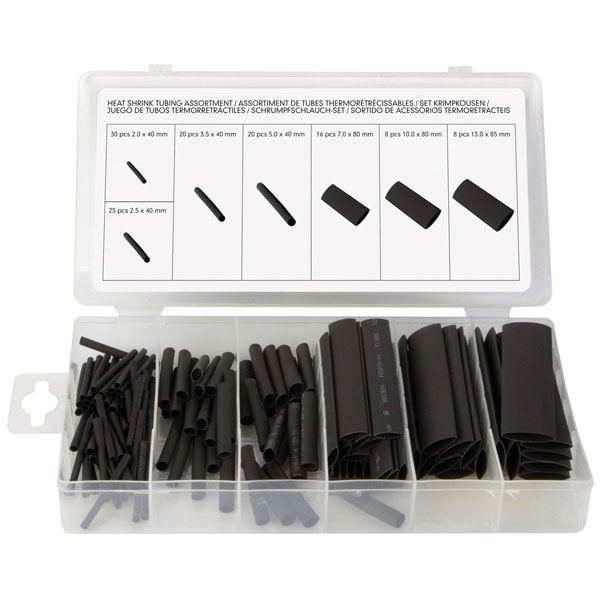 Toolland HAS07 Heatshrink Set Black Ideal for Vehicles & Workshops