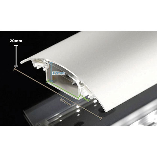 Alunovo MAL-100 Mini Cable Duct 1000x30x15mm Silver Matt Anodised