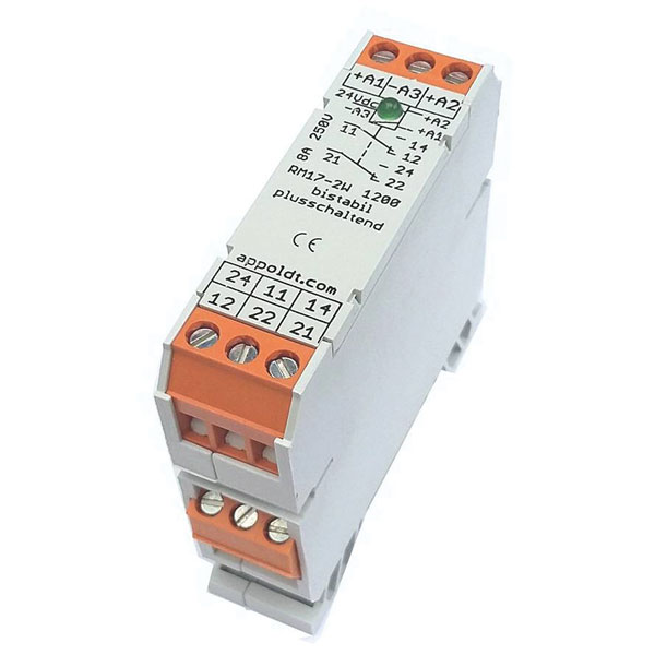 Appoldt RM17/2W Relay Bistabil 24V DC 15A 2 Change-Overs 1 piece
