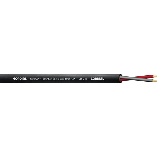 Cordial CLS215WHITE100 Speaker Cable 2x1.50mm² White Sold per metre