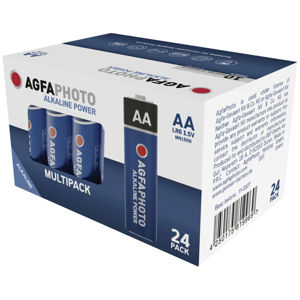 AgfaPhoto 110-819969 Power LR6 AA Batteries 1.5V 24-Pack Alkaline
