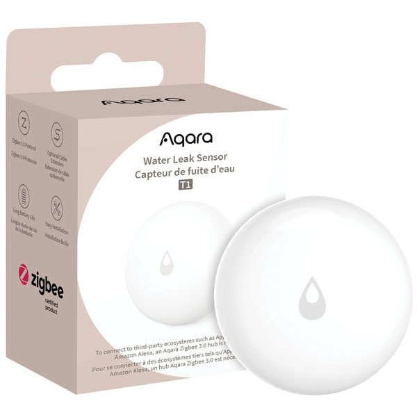 Aqara WL-S02D T1 Water Sensor White Apple HomeKit IP67 Alerts Auto...