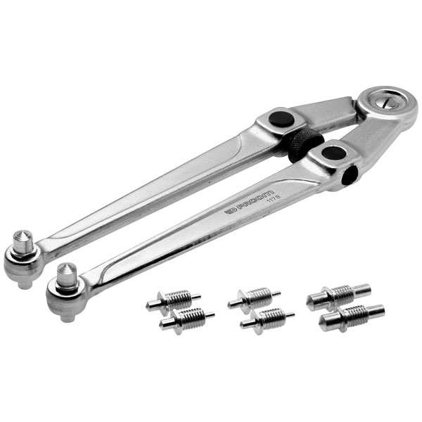 Facom 117.B Key for Front Hole Nuts Chrome-Plated Adjustable 245mm
