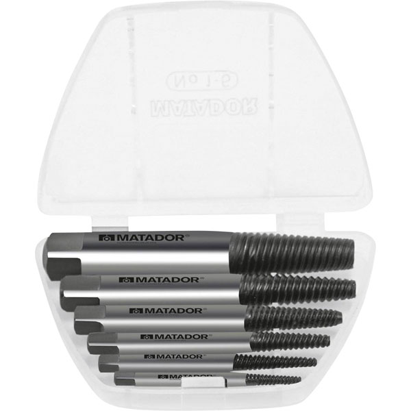 Matador 07710001 Screw Extractor Set Removes Broken Screws & Pipes