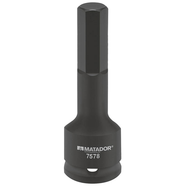 Matador 75780120 Allen Impact Driver Bit 12mm Hexagon for Machine Use