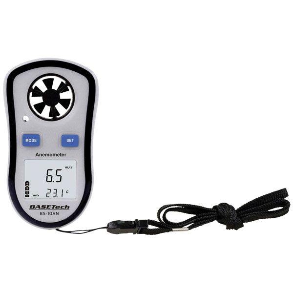 Basetech BS-10AN Anemometer Measures Wind & Temperature Displays i...