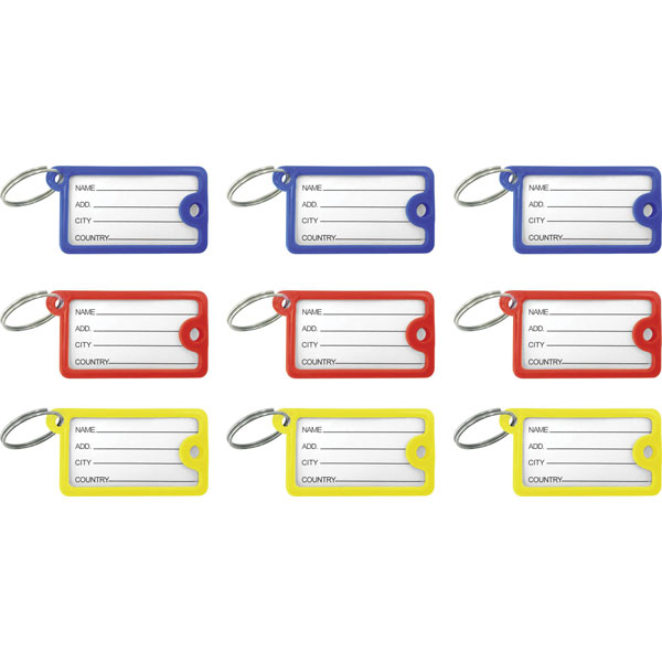 Basetech BT-1697191 Key Ring Set 9Pieces Plastic with Replaceable ...