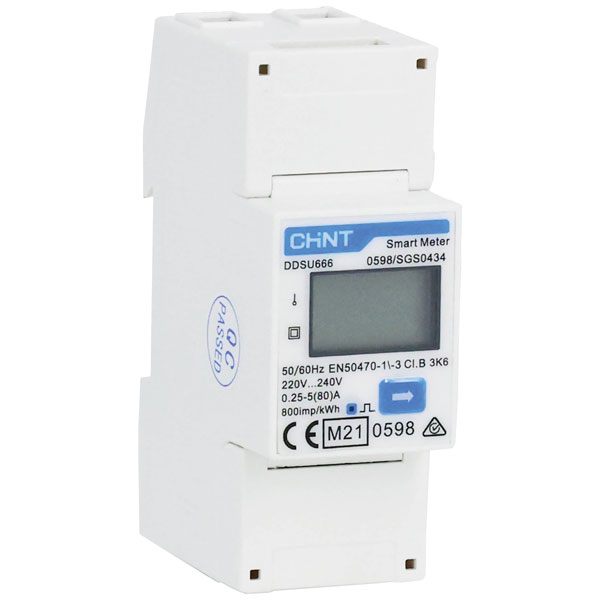 Chint 313271 DDSU666 Electricity Meter 220/230V 5(80)A RS485 MID 2P