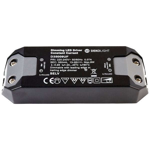 Deko Light 862202 Basic LED Transformer 9W 350mA 11-26V 1Piece