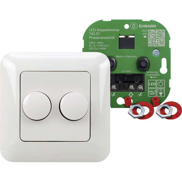 Ehmann 4260c0701 Flush-Mount Double Dimmer for LED & Halogen Bulbs...
