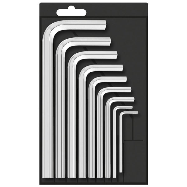 Matador 04419091 Allen Key Set Long 1.5-10mm 9-Piece Chrome-Vanadium