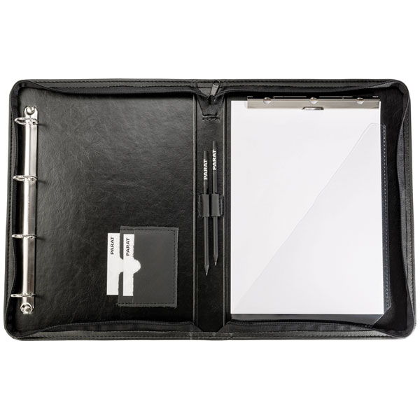 Parat 5071000021 PARADOC Notepad A4 Durable Leather Zip Pen Holders
