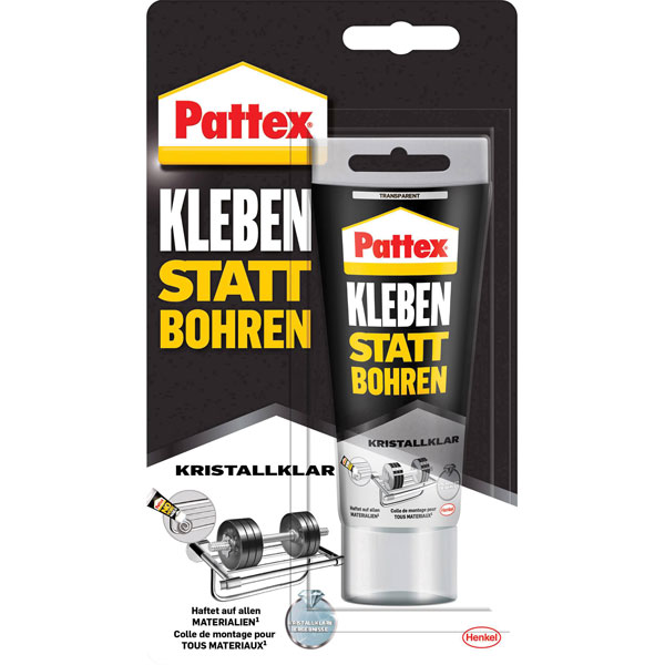 Pattex PKBC2 Kleben statt Bohren Glue Crystal Clear Indoor/Outdoor...