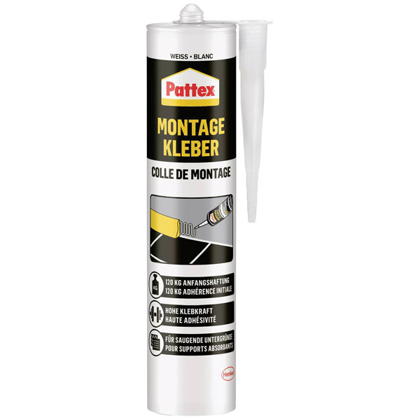 Pattex PCA40 Assembly Adhesive 400g White Internal/External 100kg/m²