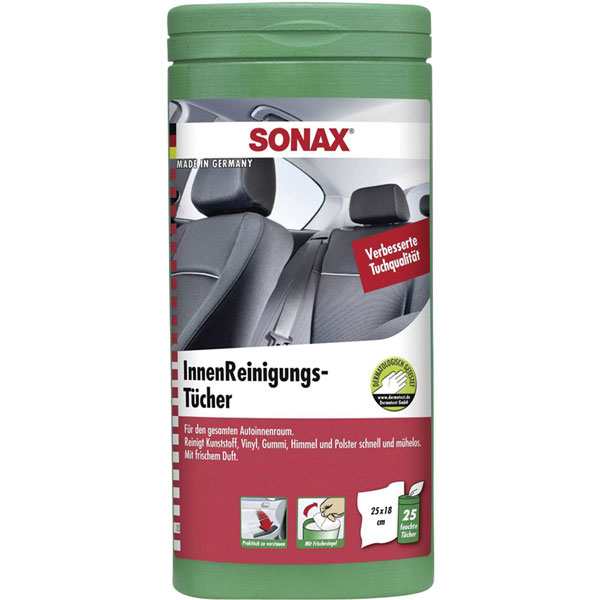Sonax 412200 Dashboard Cleaning Tissue 25Piece Fast Interior Clean