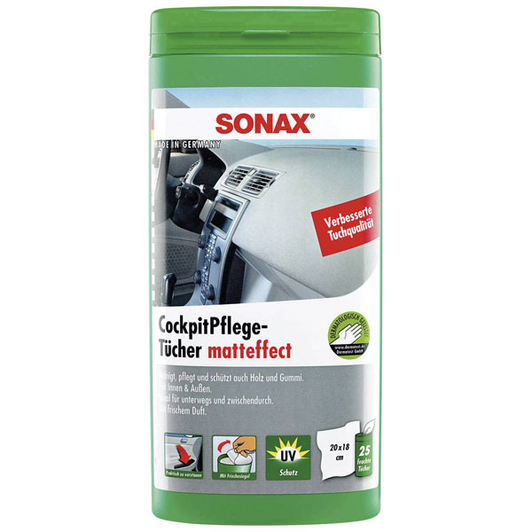 Sonax 415841 Plastic Care Wipes 25Pieces Clean Maintain & Protect ...