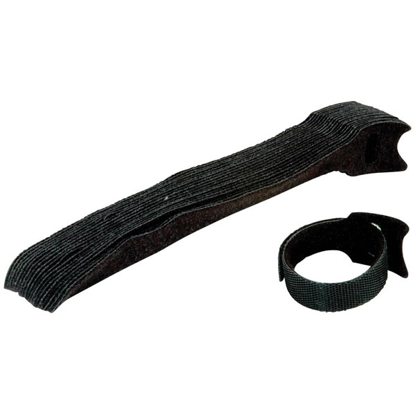 Value 25.99.5240 Hook-and-loop Cable Tie 20 pieces Black 15cm x 10mm