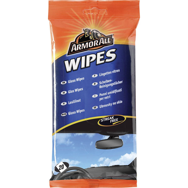 ArmorAll GAA37020ML Window Cleaning Tissues 20piece Safe Streak-Fr...