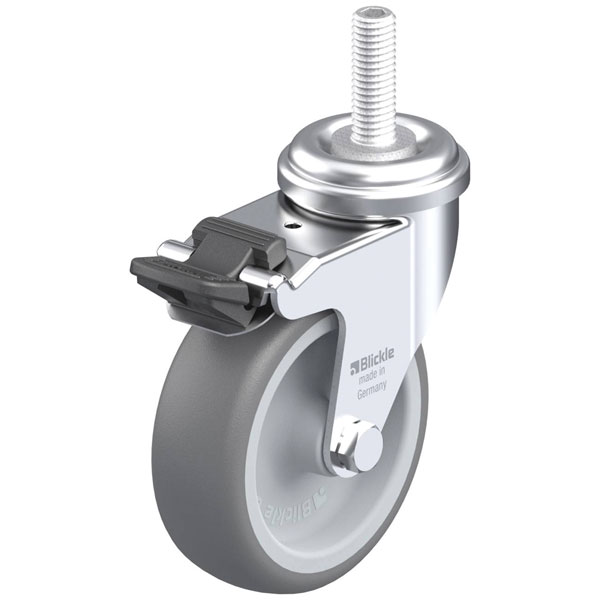 Blickle 307124 LRA-TPA Swivel Wheel with Brake 75mm 75kg Capacity