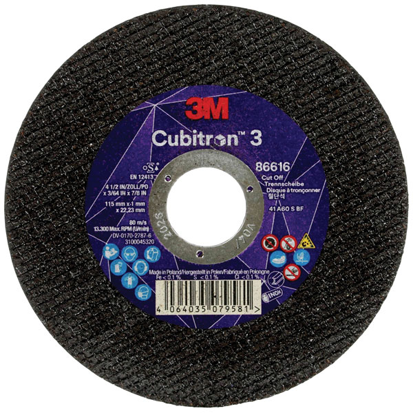 3M Cubitron 86647 Cutting Disc 125mm 25pieces Fast Long-Lasting Me...