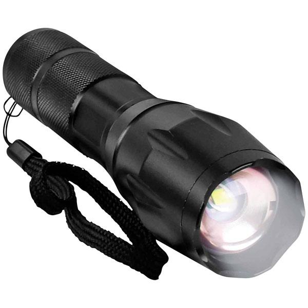 Eaxus T6XML Torch 10W Cree LED Black 5 Modes 500m Range 129g Zoom