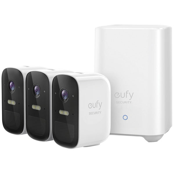 Eury T88323D2 (No Suggestions) 2C Kit CCTV Set 1080p 3 Cameras IP-CCTV