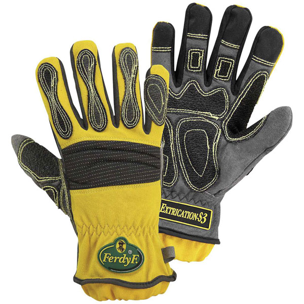 FerdyF. 1995S3-XS Extrication Gloves Faux Leather XS EN 388:2016 C...