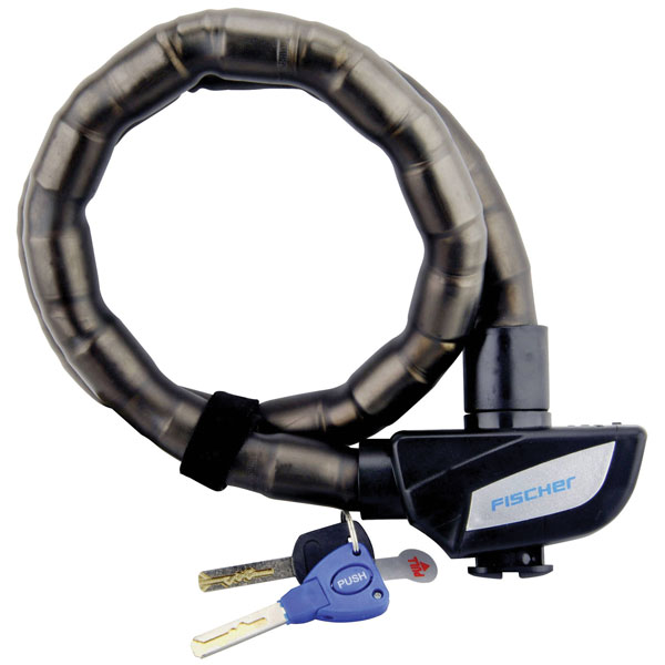 FISCHER 85898 Chain Lock Black Key Lock Secure Cycle Protection