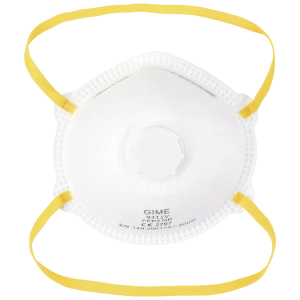 GIME 2575495 Valved Dust Mask FFP2 10piece EN149:2001+A1:2009 Cert...