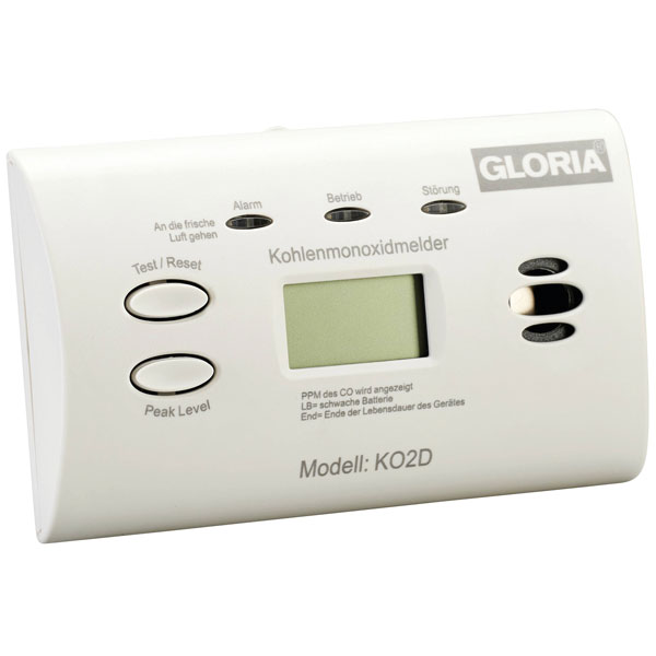 Gloria 002518.4000 KO1 CO Detector Battery-Powered Test/Reset Function