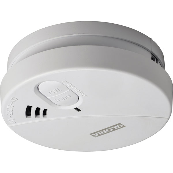 Gloria 002518.5000 R1 Smoke Detector Battery-Powered Ø100x33mm EN14604
