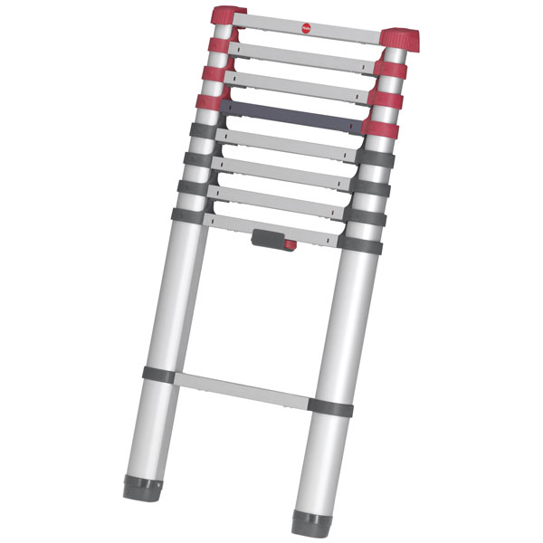 Hailo 7113-111 T80 FLEXLINE Aluminium Telescopic Ladder 3.95m Silver